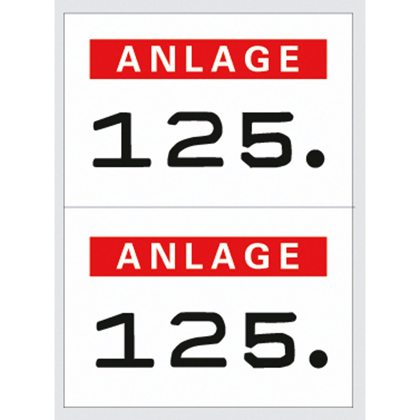 HERMA Nummernetikett 15 x 22 mm (B x H) doppelt Papier weiß Anlage/0-999 1.000 Etik./Pack.