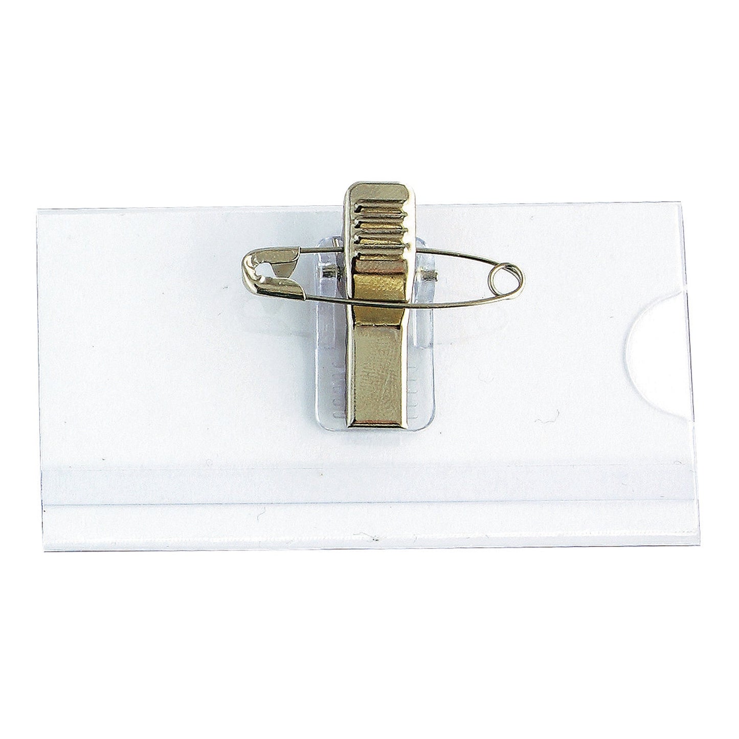 Soennecken Namensschild 75 x 45 mm (B x H) Kombiklemme transparent 25 St./Pack.