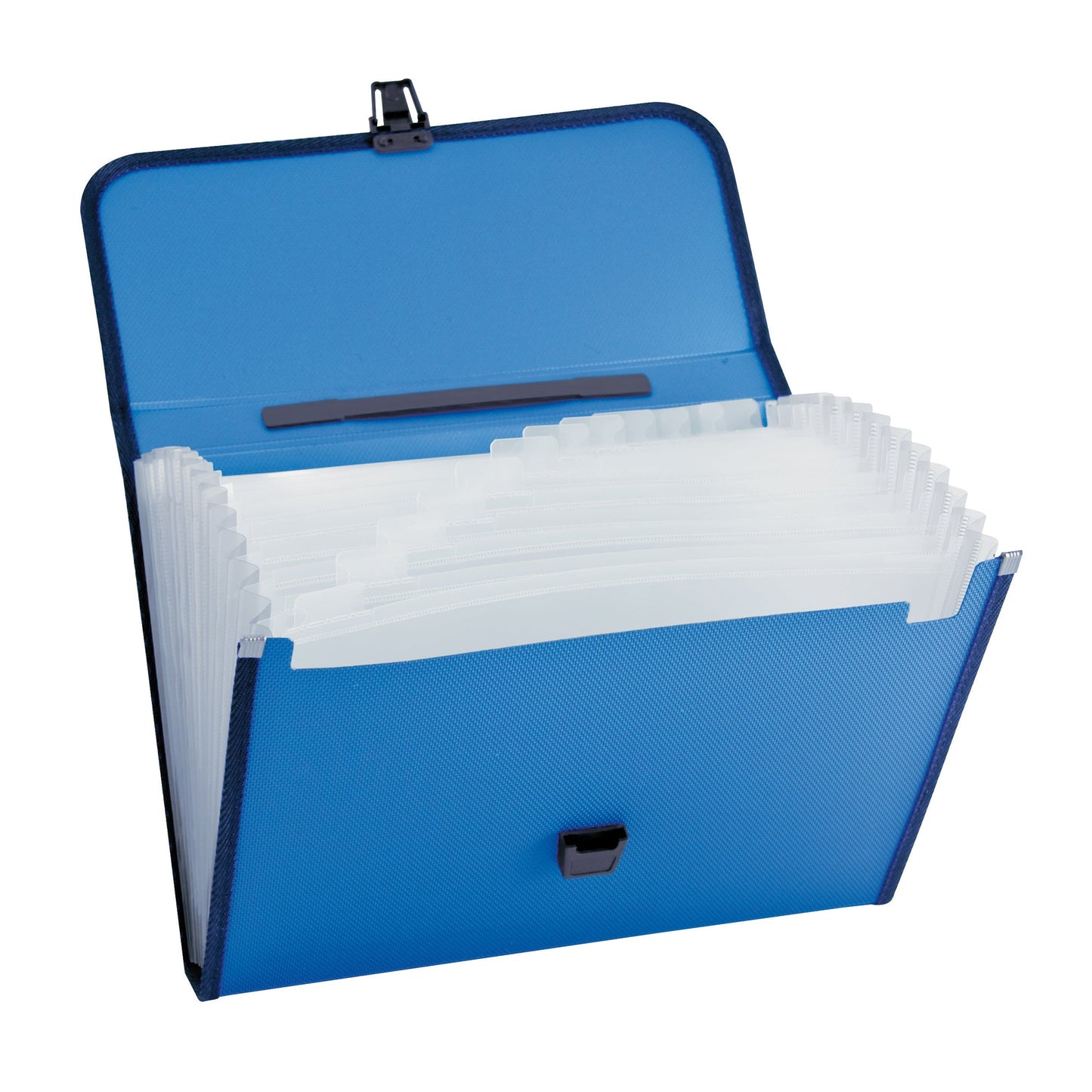 Fächertasche DIN A4 blanko Polypropylen blau 12 Fächer