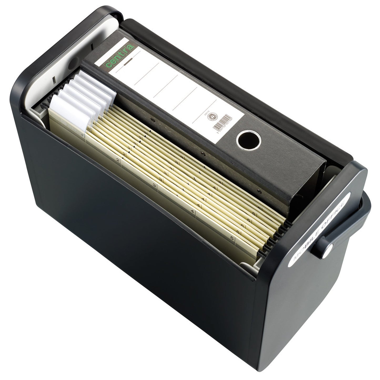 helit Hängemappenbox the mobil box DIN A4 25 Hängemappen Polystyrol schwarz