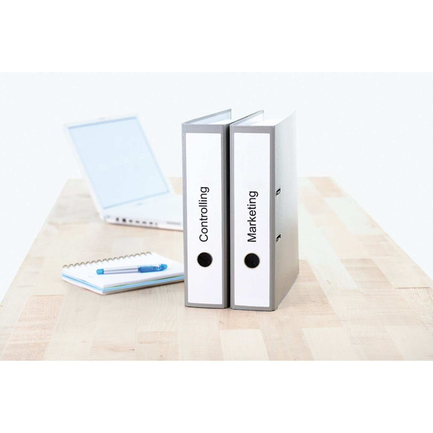 HERMA Ordnerrückenetikett schmal/lang 38 x 297 mm (B x H) selbstklebend mit Griffloch weiß 125 Etik./Pack.