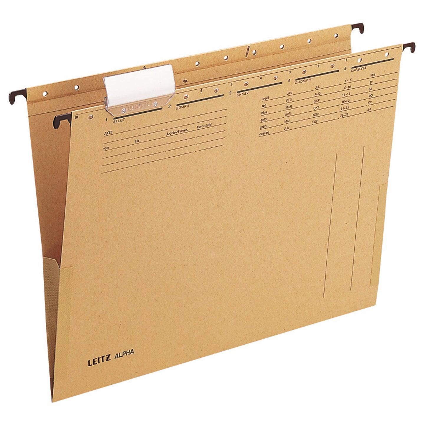 Leitz Hängetasche ALPHA® DIN A4 250g/m² Natronkarton, 100 % recycelt naturbraun 25 St./Pack.