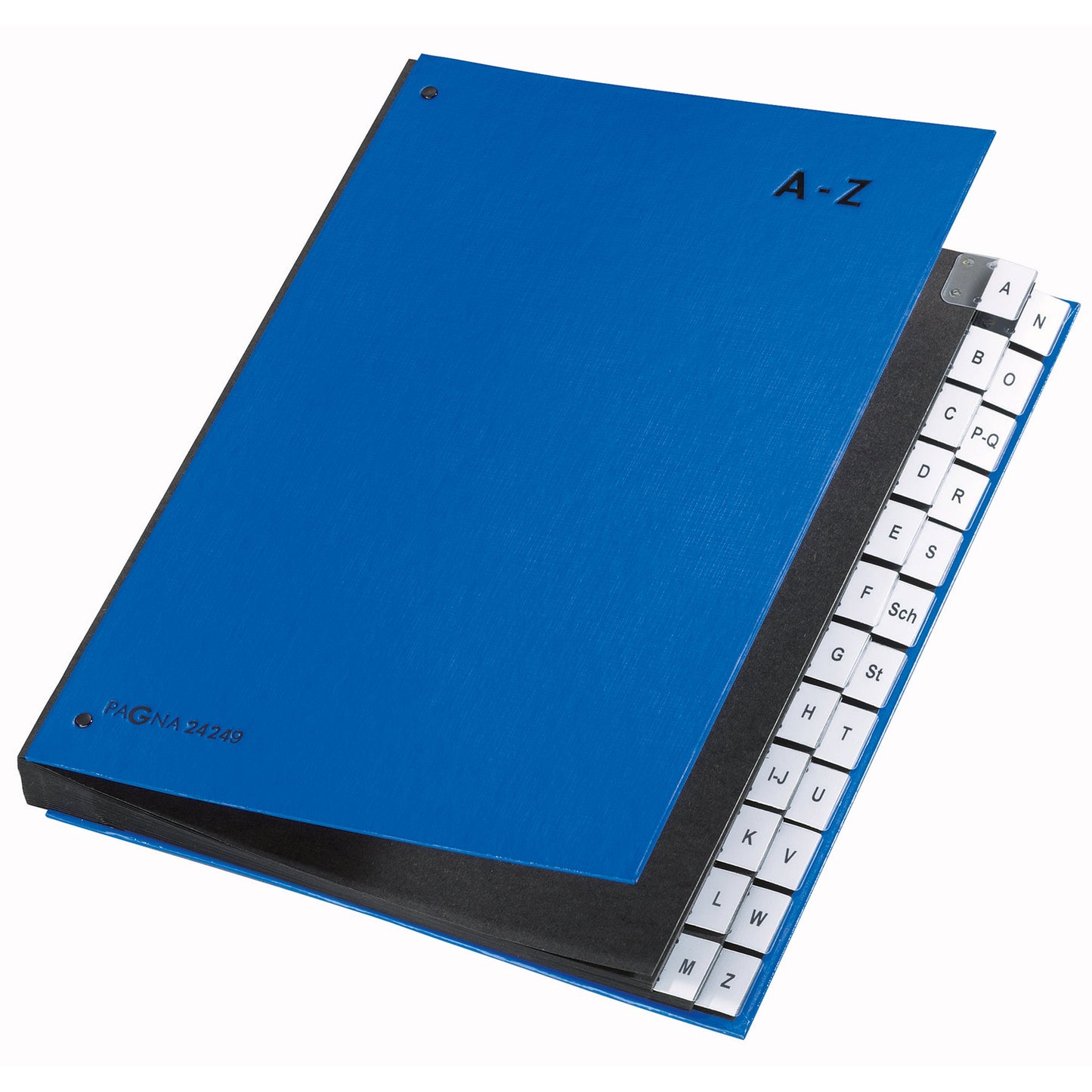 PAGNA Pultordner DIN A4 A-Z Karton/Papier, laminiert blau 24 Fächer