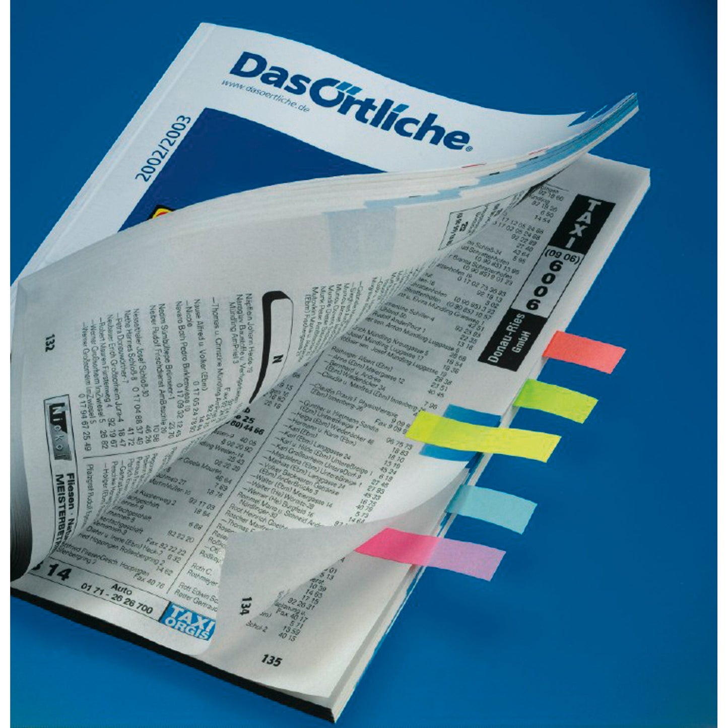 SIGEL Haftstreifen Folie 50 x 12 mm (B x H) grün, blau, violett, gelb, orange 40 Bl./Block 5 Block/Pack.