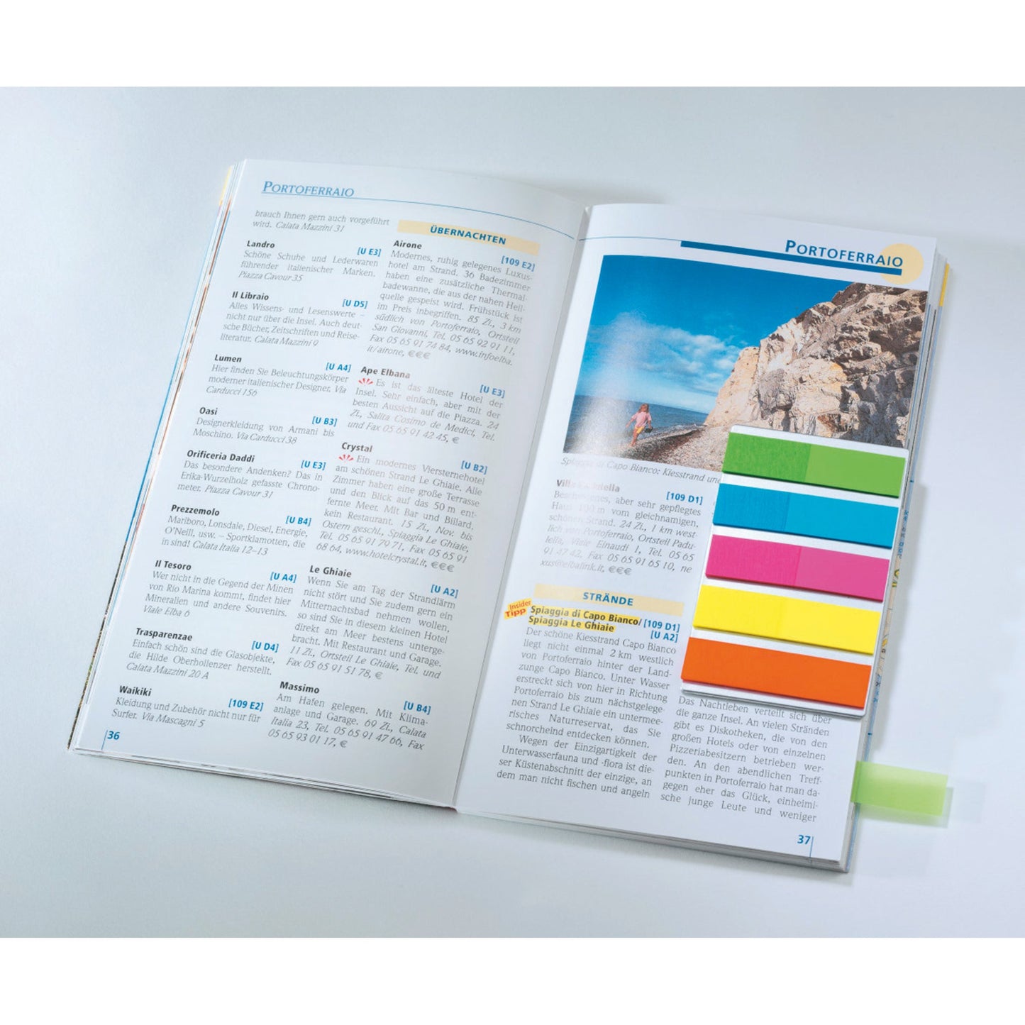 SIGEL Haftstreifen Folie 50 x 20 mm (B x H) gelb, orange, violett, blau 40 Bl./Block 4 Block/Pack.