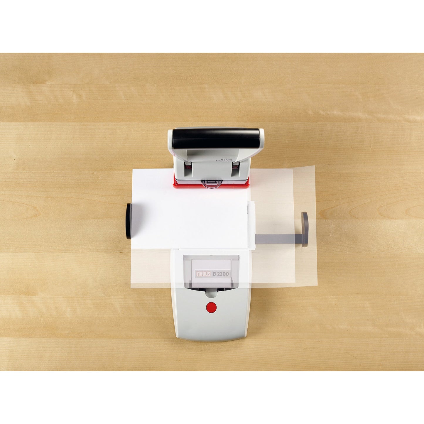 NOVUS Blocklocher B 2200 16,4 x 36 x 46,3 cm (B x H x T) 200 Bl. (80 g/m²) 20mm Metall/Kunststoff lichtgrau
