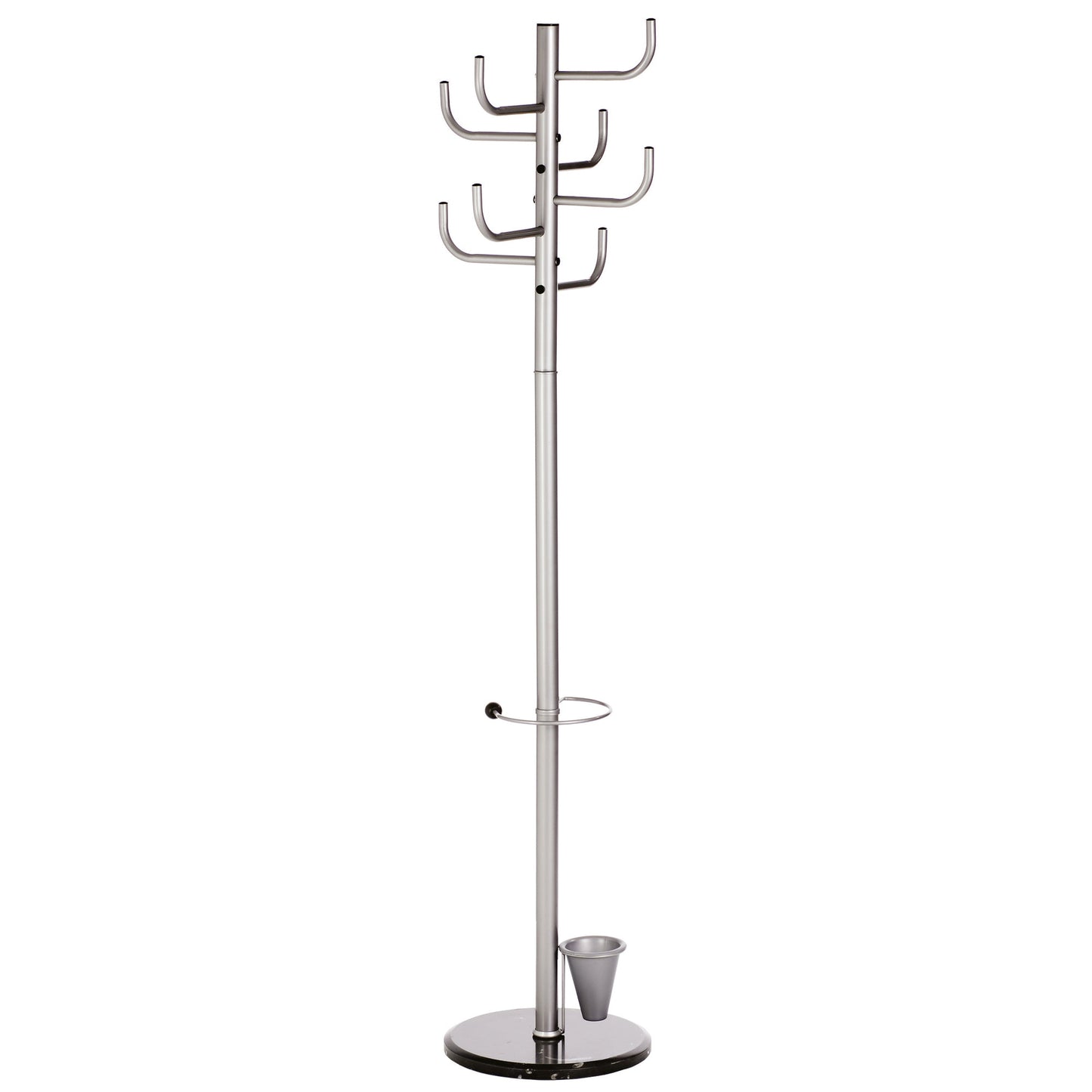 ALCO Garderobenständer 37,5 x 172 cm (Ø x H) Metall, pulverbeschichtet silber
