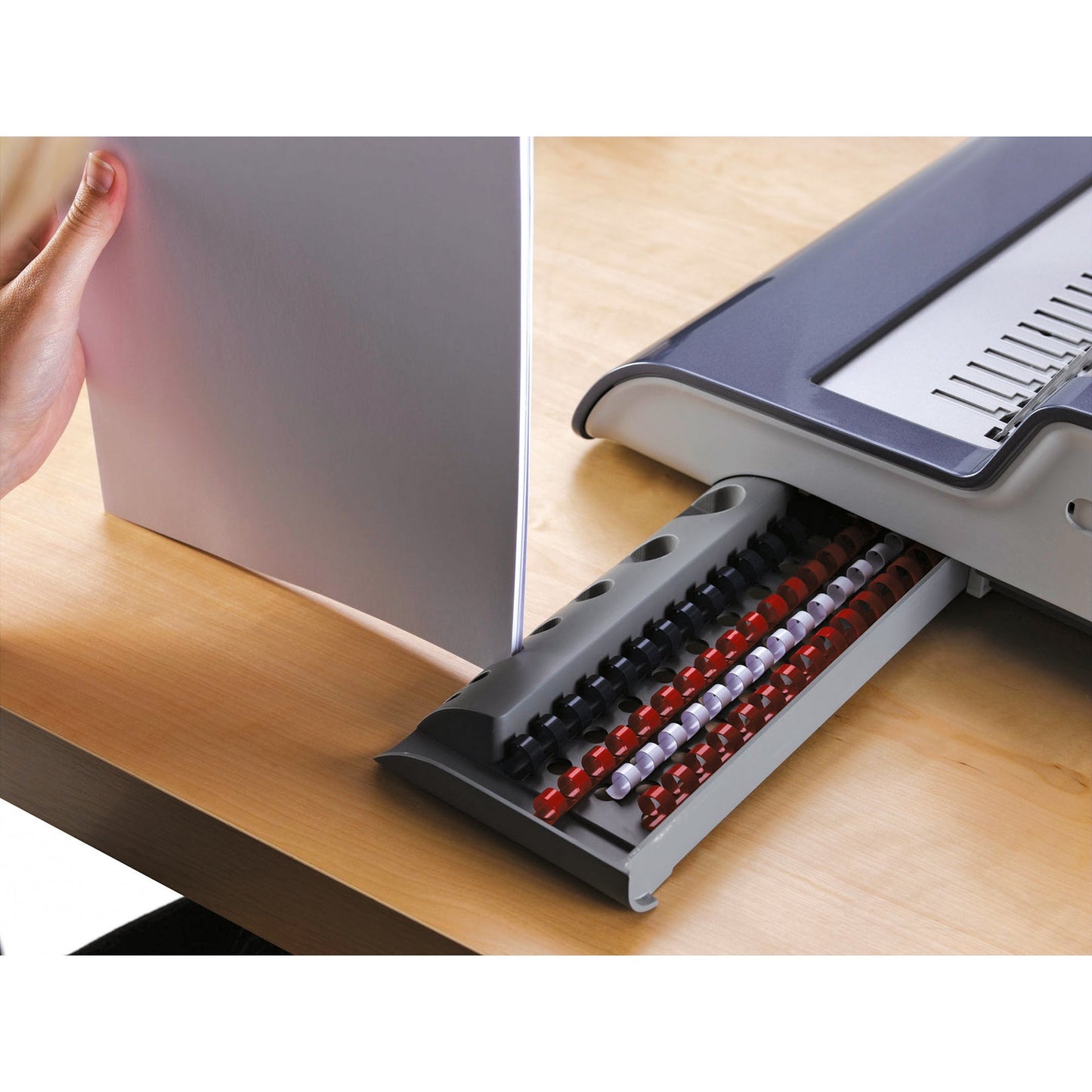 Fellowes® Drahtbindegerät Quasar Wire 47 x 13,2 x 41,2 cm (B x H x T) DIN A4 14mm grau