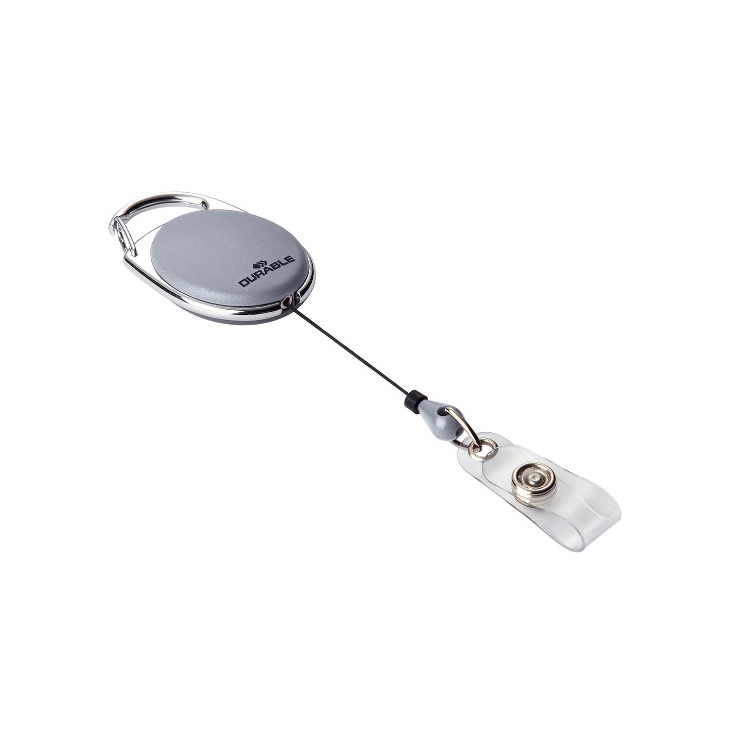 DURABLE Jojo für Ausweishalter STYLE 0,8m Metall/Kunststoff grau 10 St./Pack.