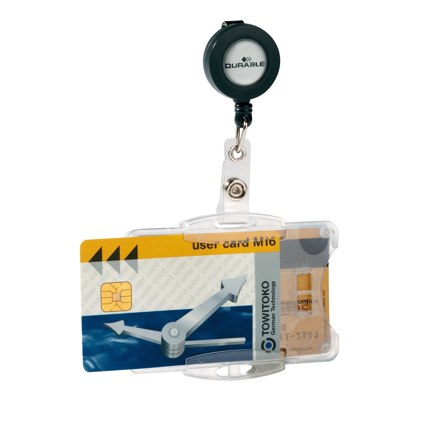 DURABLE Ausweishalter DUO 87 x 54 mm (B x H) Polystyrol transparent 10 St./Pack.