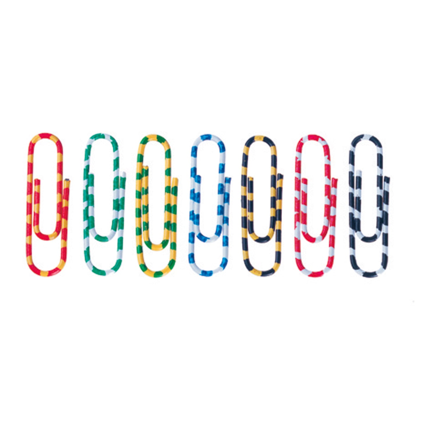 ALCO Büroklammer Zebra runde Form 28mm Metall, kunststoffüberzogen farbig sortiert 100 St./Pack.