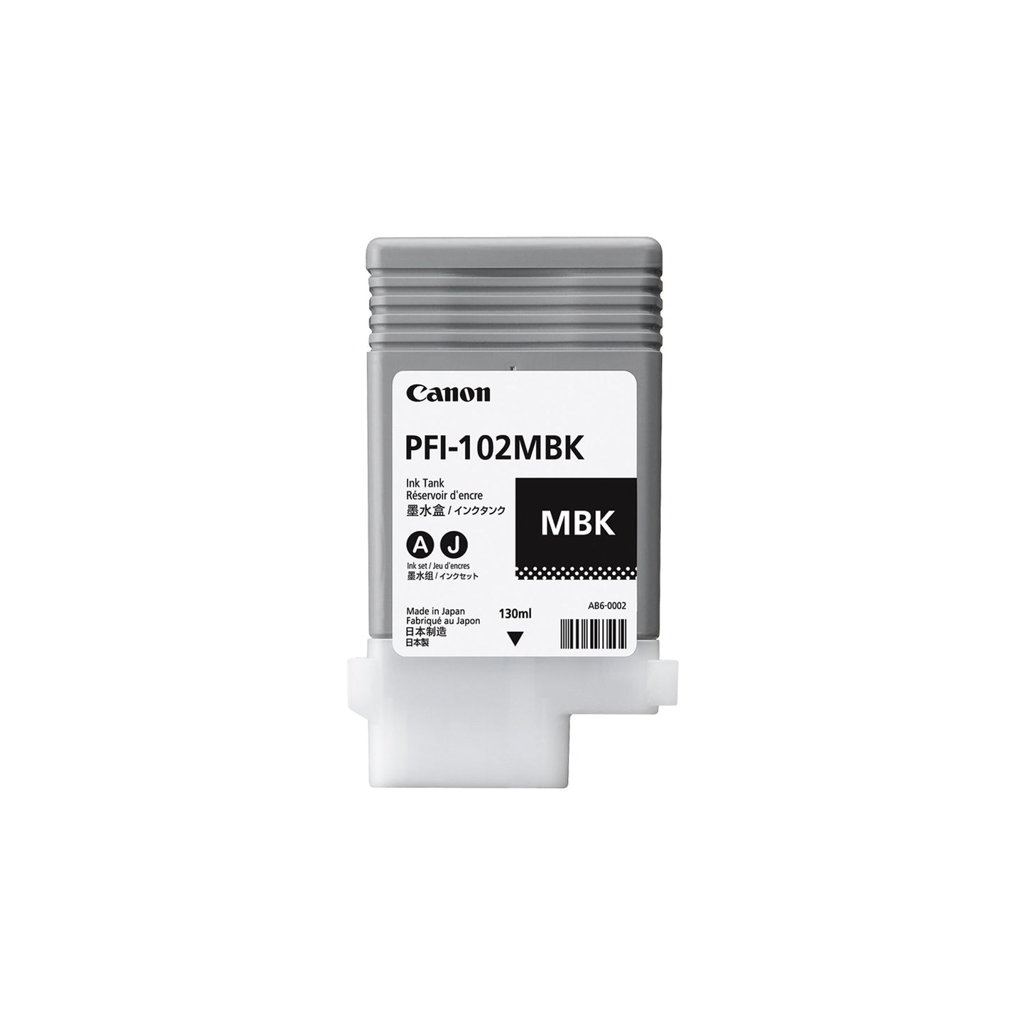 Canon Tintenpatrone Originalzubehör PFI-102MBK ca. 740 Seiten schwarz matt 130ml