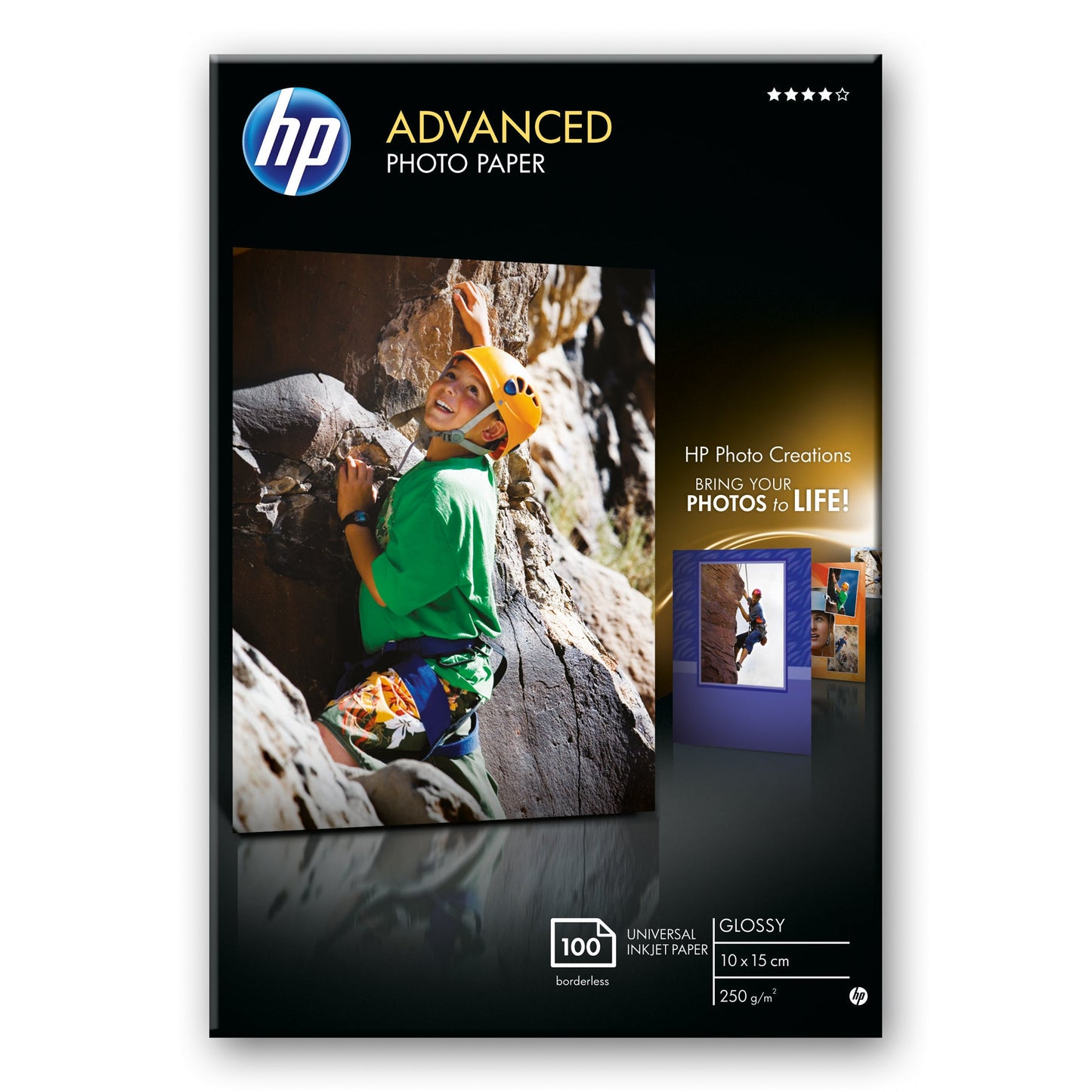 HP Fotopapier Advanced 250g/m² weiß hochglänzend 100 Bl./Pack.