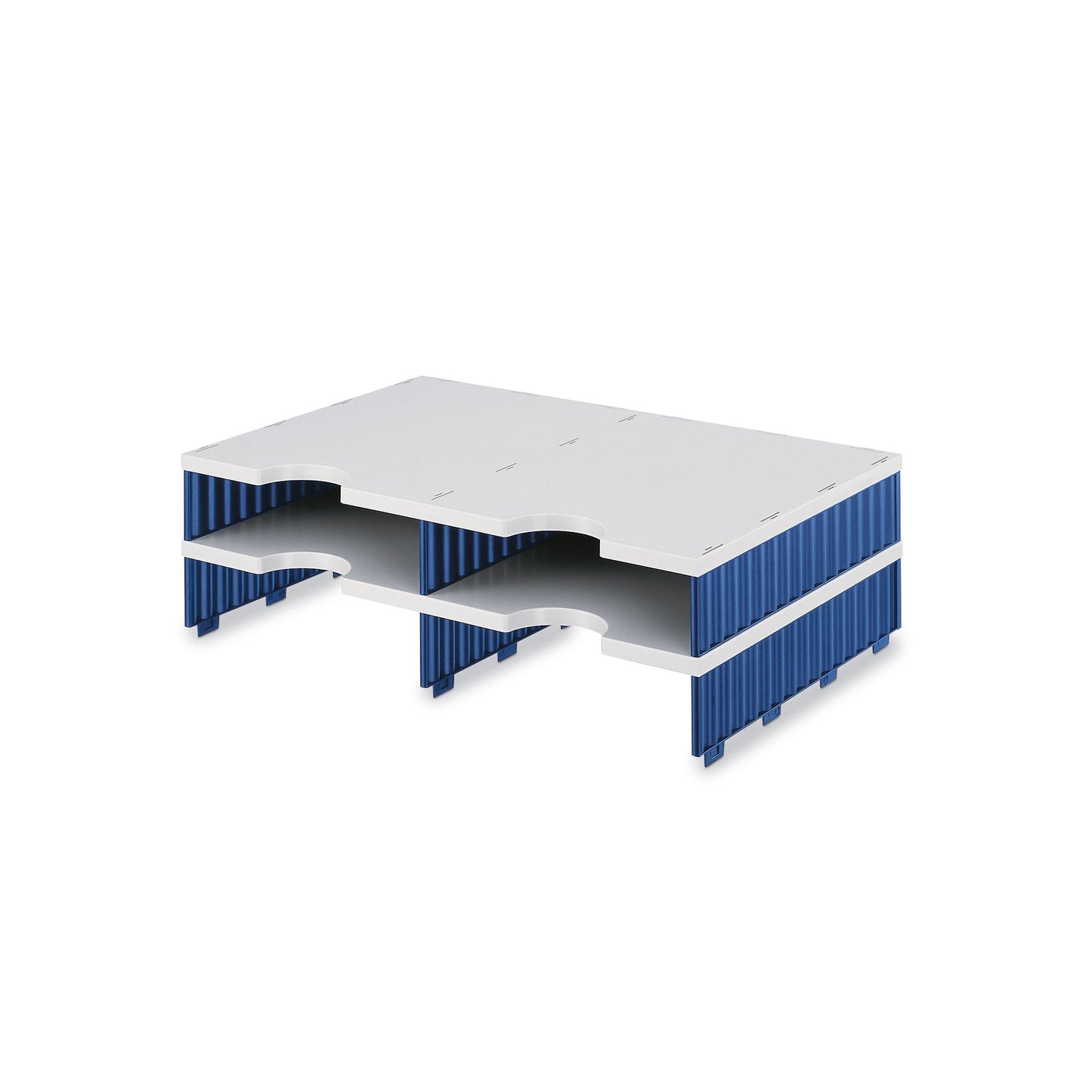 styro Dokumentenablage styrodoc duo Aufbaueinheit 48,5 x 14 x 33,1 cm (B x H x T) Polystyrol grau/blau