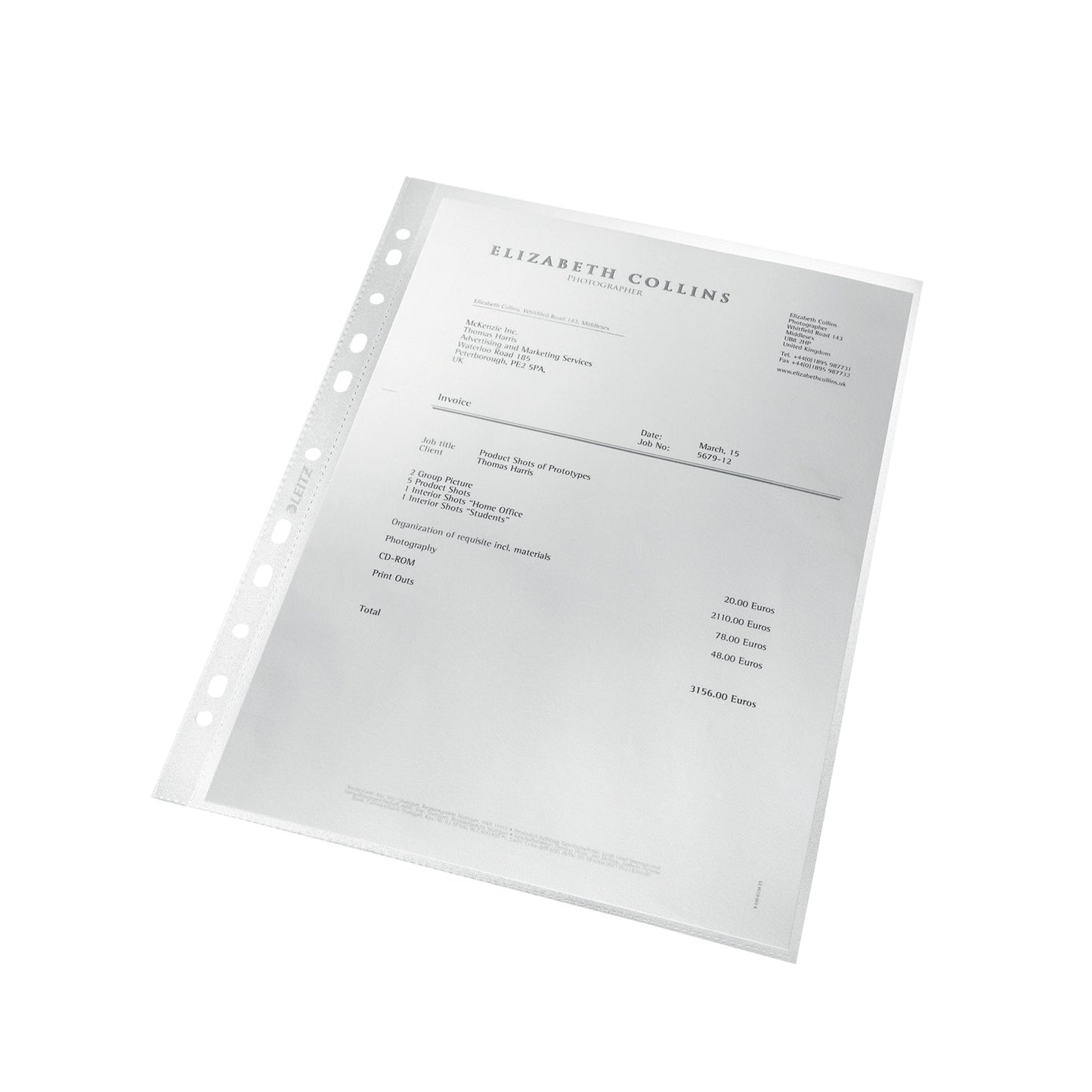 Leitz Prospekthülle Recycle DIN A4 100µm oben offen Polypropylen, 90 % recycelt transparent 100 St./Pack.