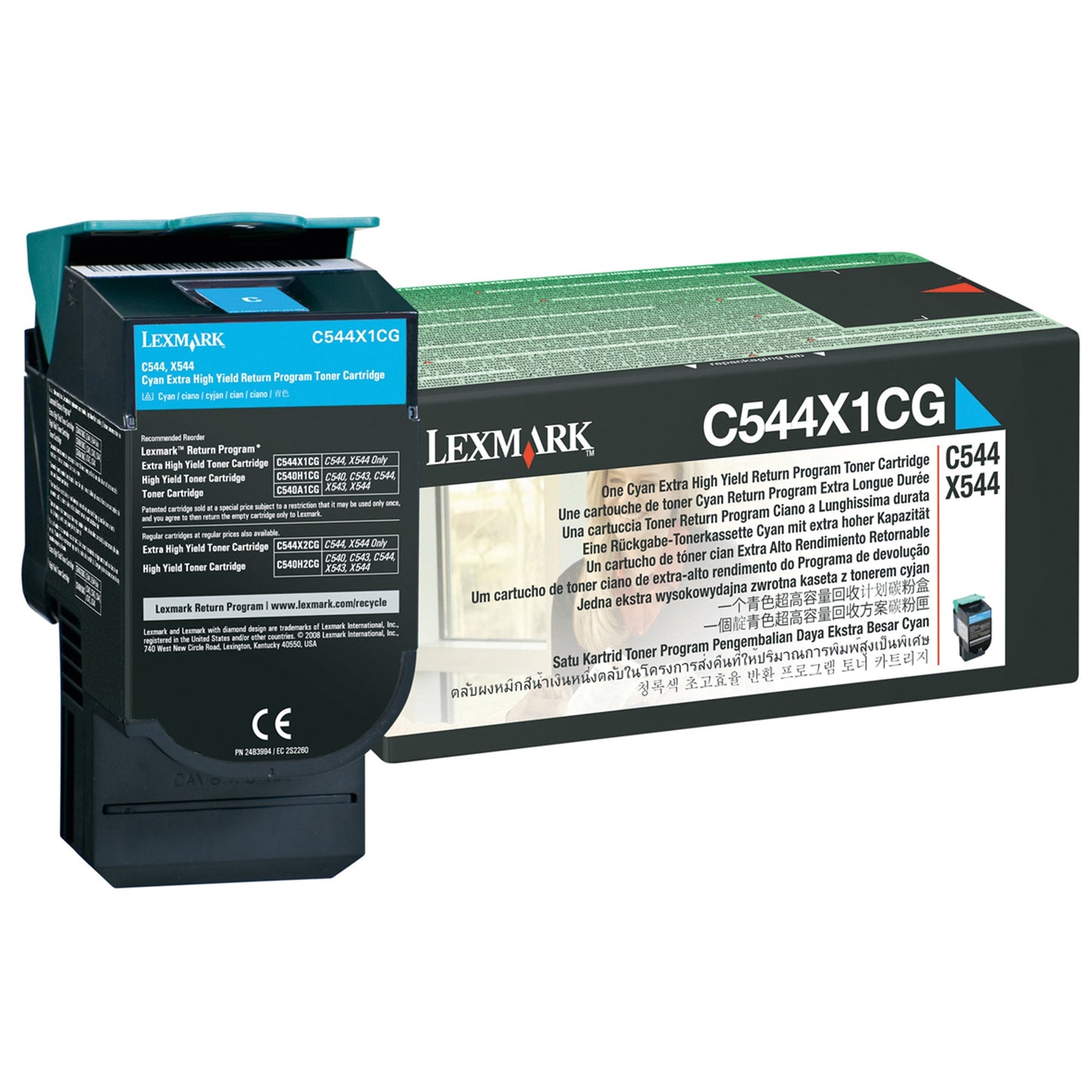 Lexmark Toner Originalzubehör C544X1CG ca. 4.000 Seiten cyan