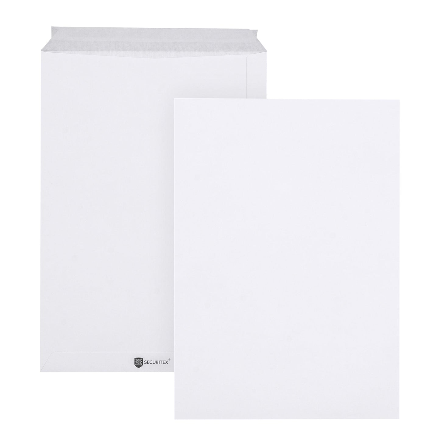 SECURITEX® Versandtasche Expander DIN C4 229 x 324 mm (B x H) mit Haftklebung ohne Fenster 130g/m² weiß 100 St./Pack.