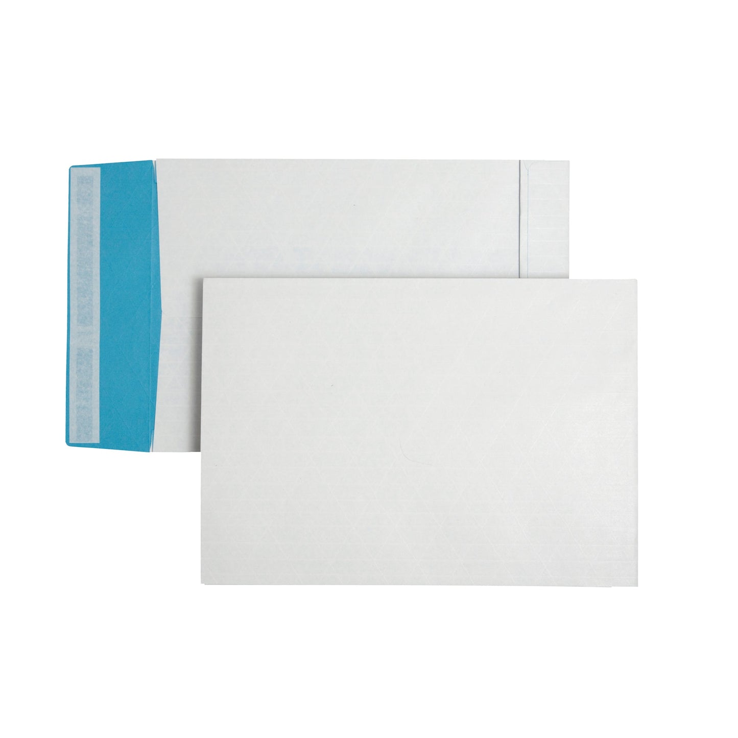 POSTHORN Faltentasche DIN B4 250 x 353 mm (B x H) ohne Fenster 140g/m² mit Haftklebung Papier weiß/blau 125 St./Pack.