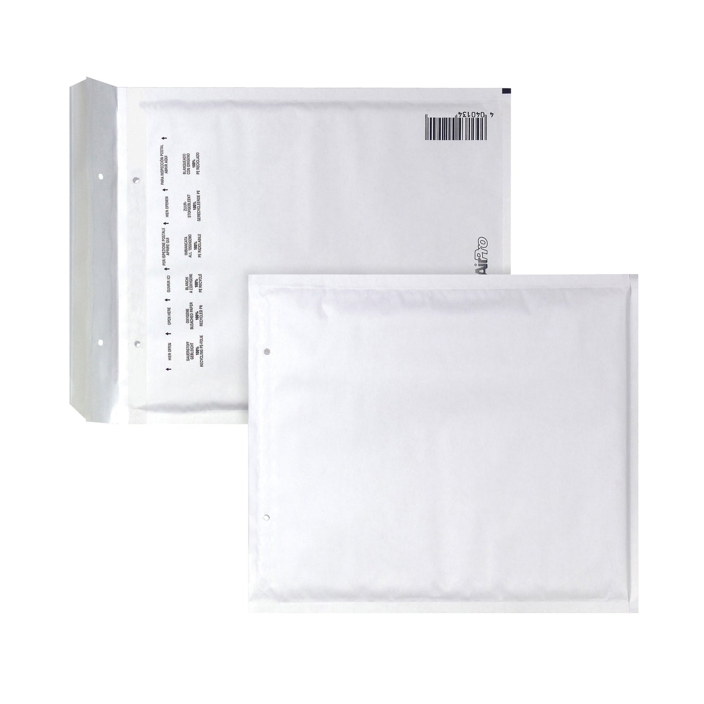 AIRPRO Luftpolstertasche W/15 mit Haftklebung, Lochung für Klammer Kraftpapier weiß 100 St./Pack.