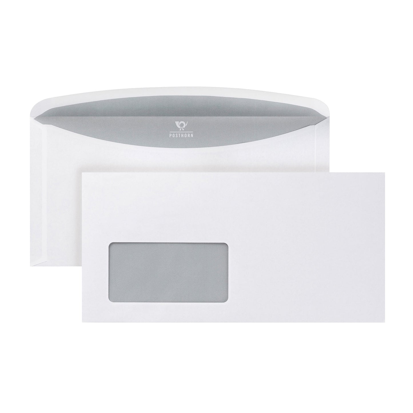 POSTHORN Briefumschlag 3000 DIN C6/C5 229 x 114 mm (B x H) mit gummierter Klappe mit Fenster 80g/m² weiß 1.000 St./Pack.