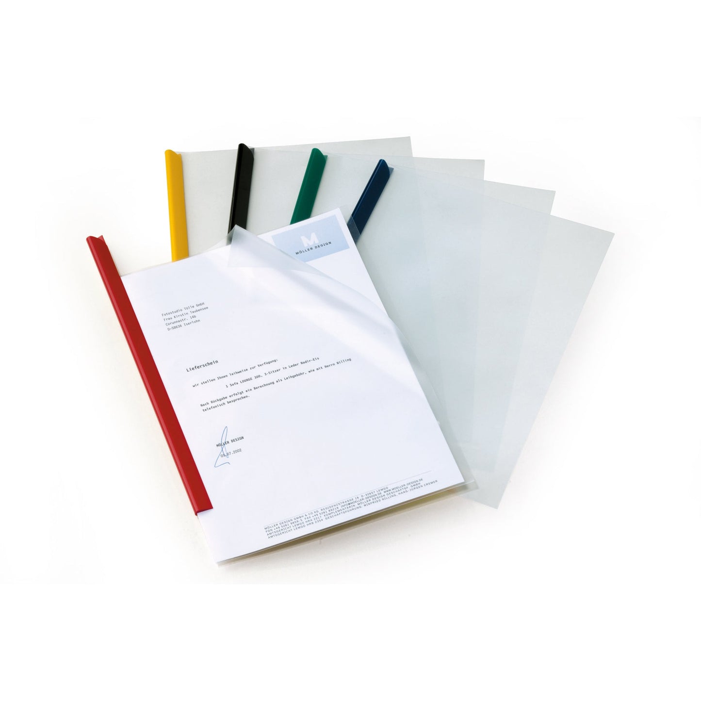 DURABLE Klemmschienenhülle DIN A4 Polypropylen transparent 10 St./Pack.