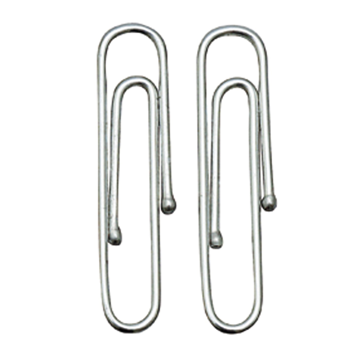 NORICA® Büroklammer glatt, runde Form, mit Kugelenden 24mm Metall, verzinkt silber 100 St./Pack.