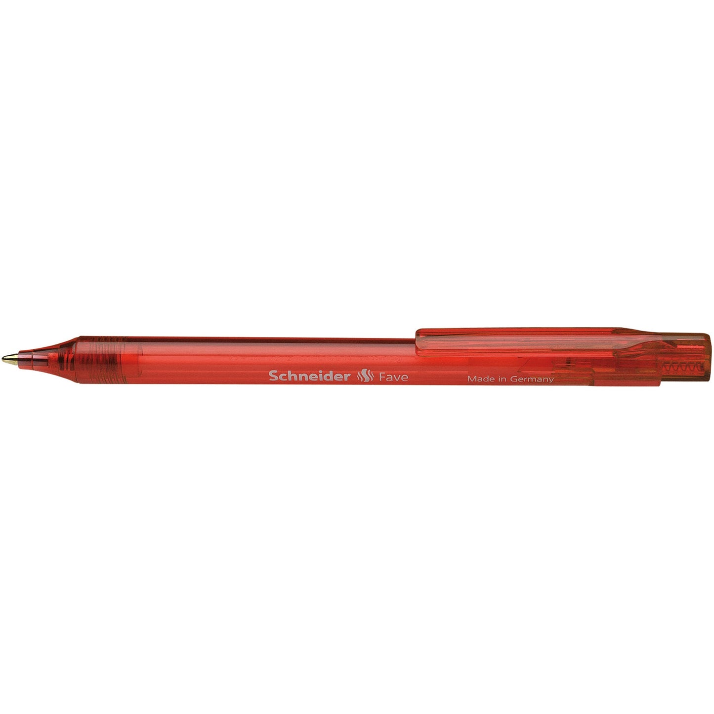 Schneider Kugelschreiber Fave 0,5mm rot Mine auswechselbar dokumentenecht Schaftfarbe: rot/transluzent