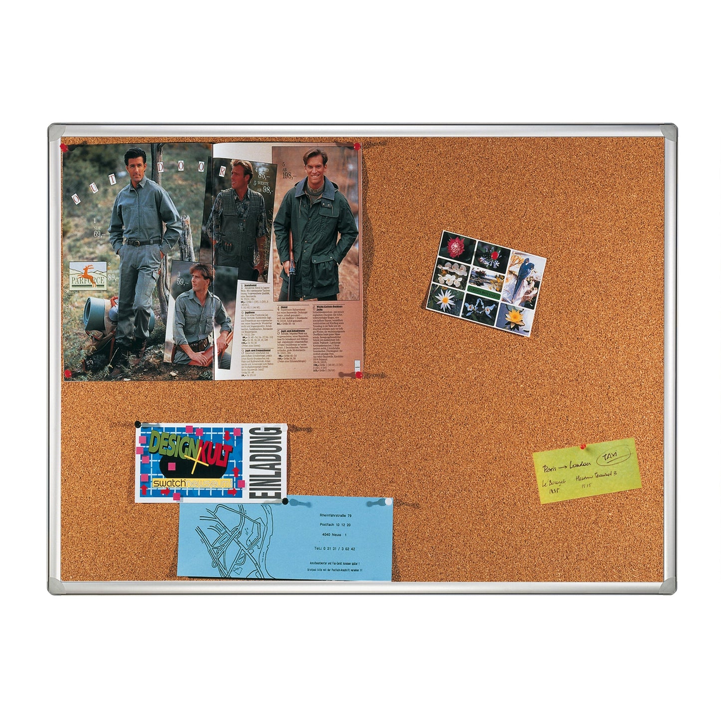 FRANKEN Pinnwand PRO 180 x 120 cm (B x H) Gleiterset PSSA8 Kork Material des Rahmens: Aluminium/Kunststoff braun