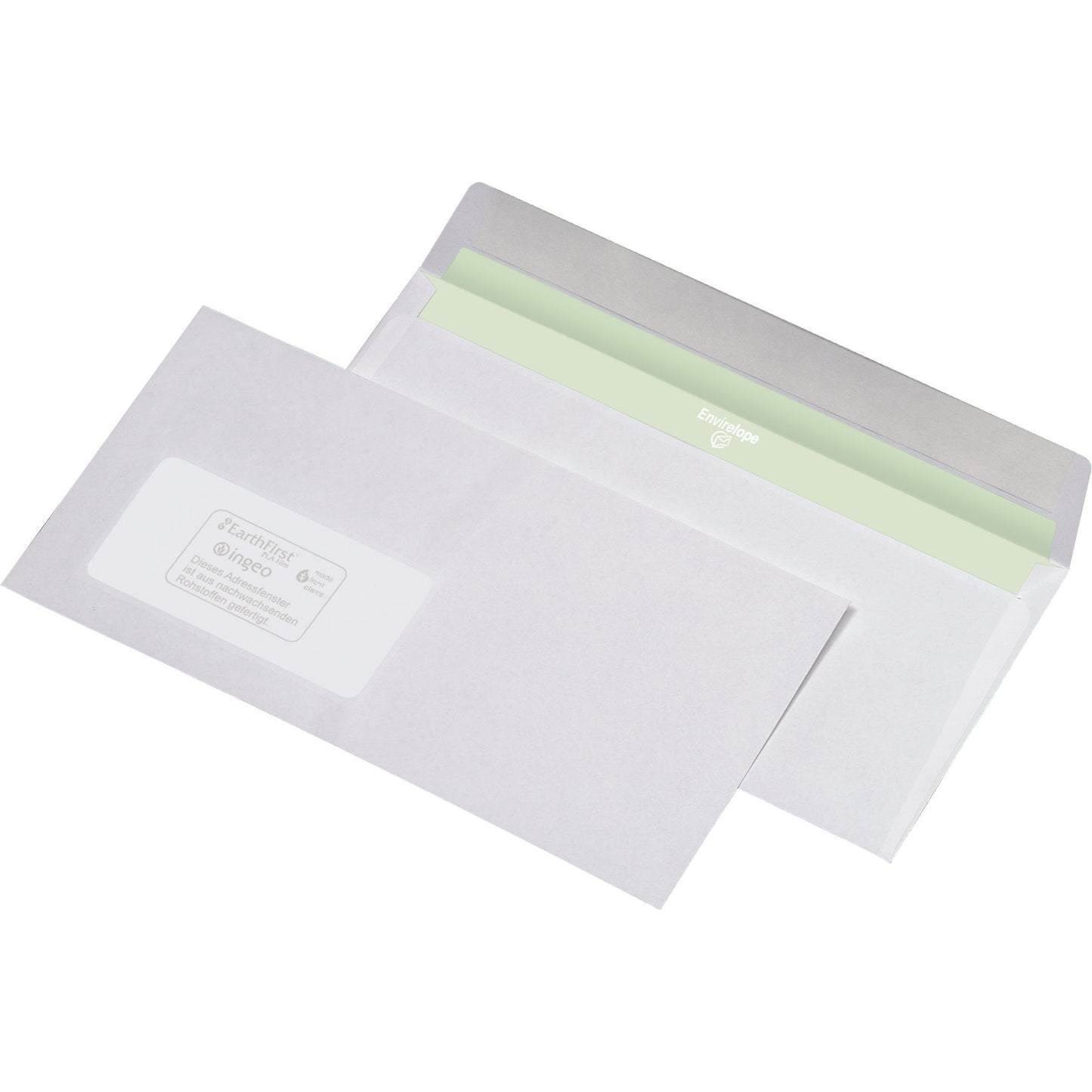 Envirelope® Briefumschlag DIN lang 220 x 110 mm (B x H) mit Haftklebung mit Fenster 80g/m² weiß 1.000 St./Pack.