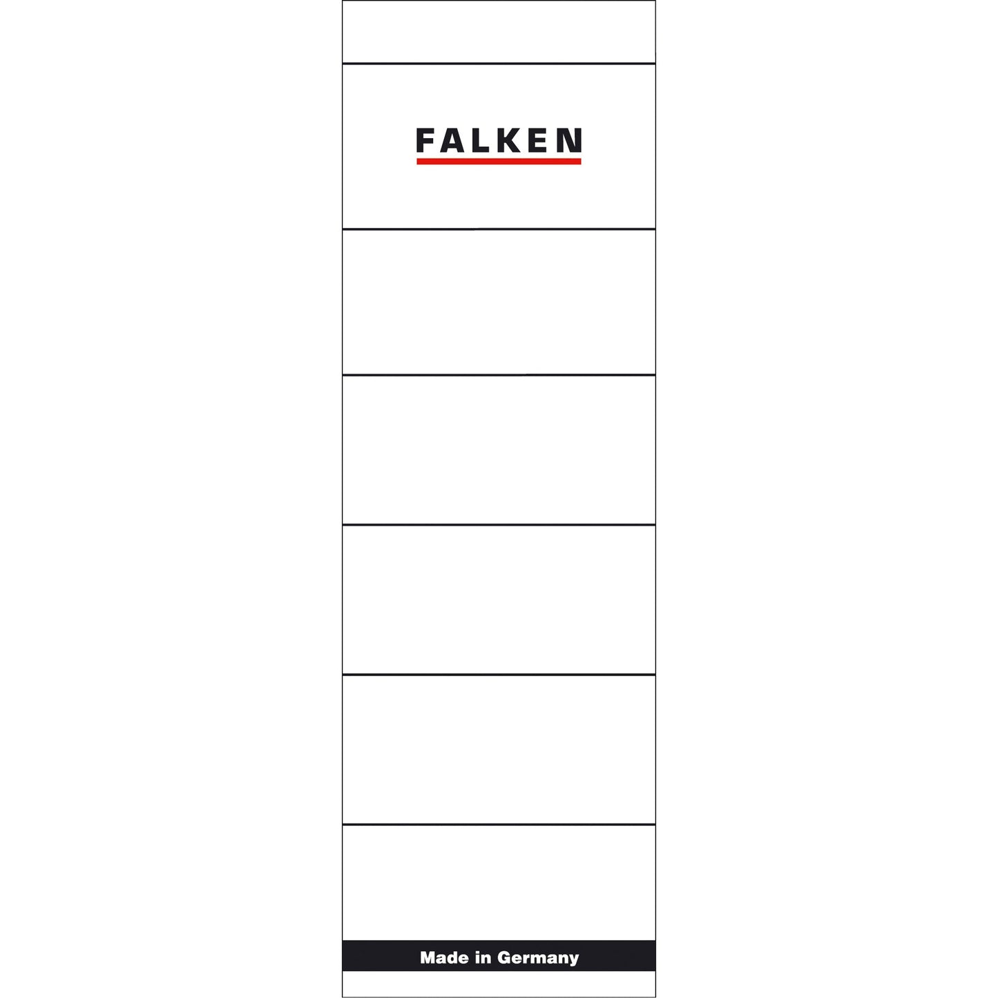 Falken Ordnerrückenetikett breit/kurz 60 x 190 mm (B x H) selbstklebend ohne Griffloch weiß 10 Etik./Pack.