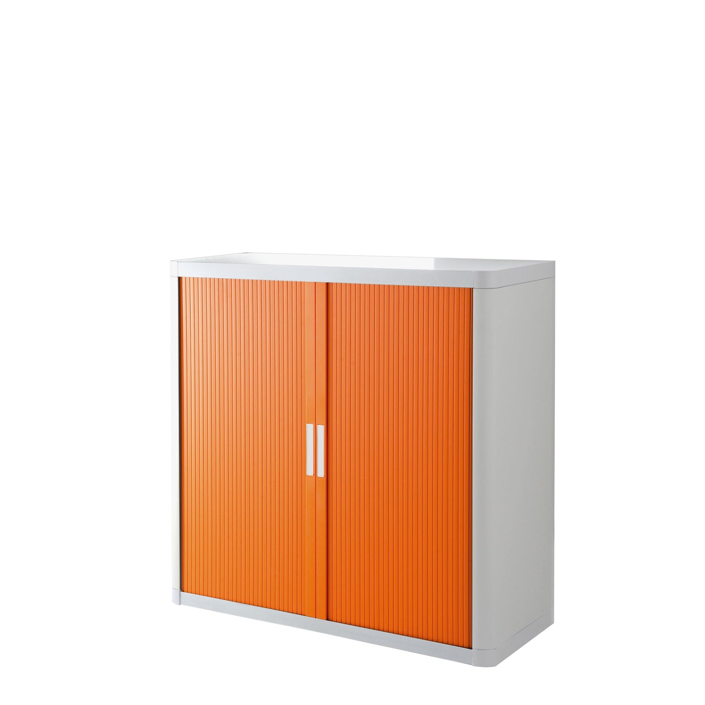 Paperflow Rollladenschrank easyOffice® 1.100 x 1.040 x 415 mm (B x H x T) 2 Fachböden orange weiß