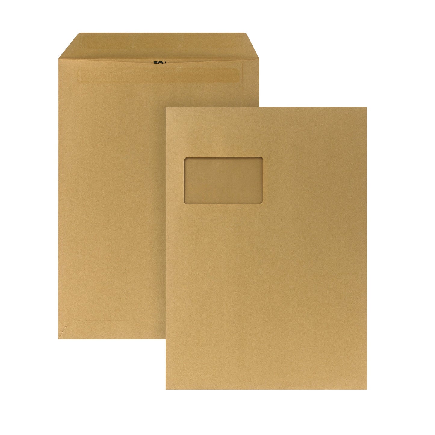 POSTHORN Versandtasche DIN C4 229 x 324 mm (B x H) mit Selbstklebung mit Fenster 90g/m² ohne Fadenverstärkung braun 250 St./Pack.