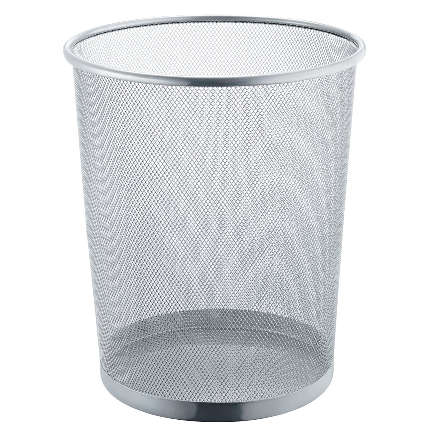 helit Papierkorb the circle network 29,5 x 35 cm (Ø x H) Metall Farbe: silber 1 Sortierfach