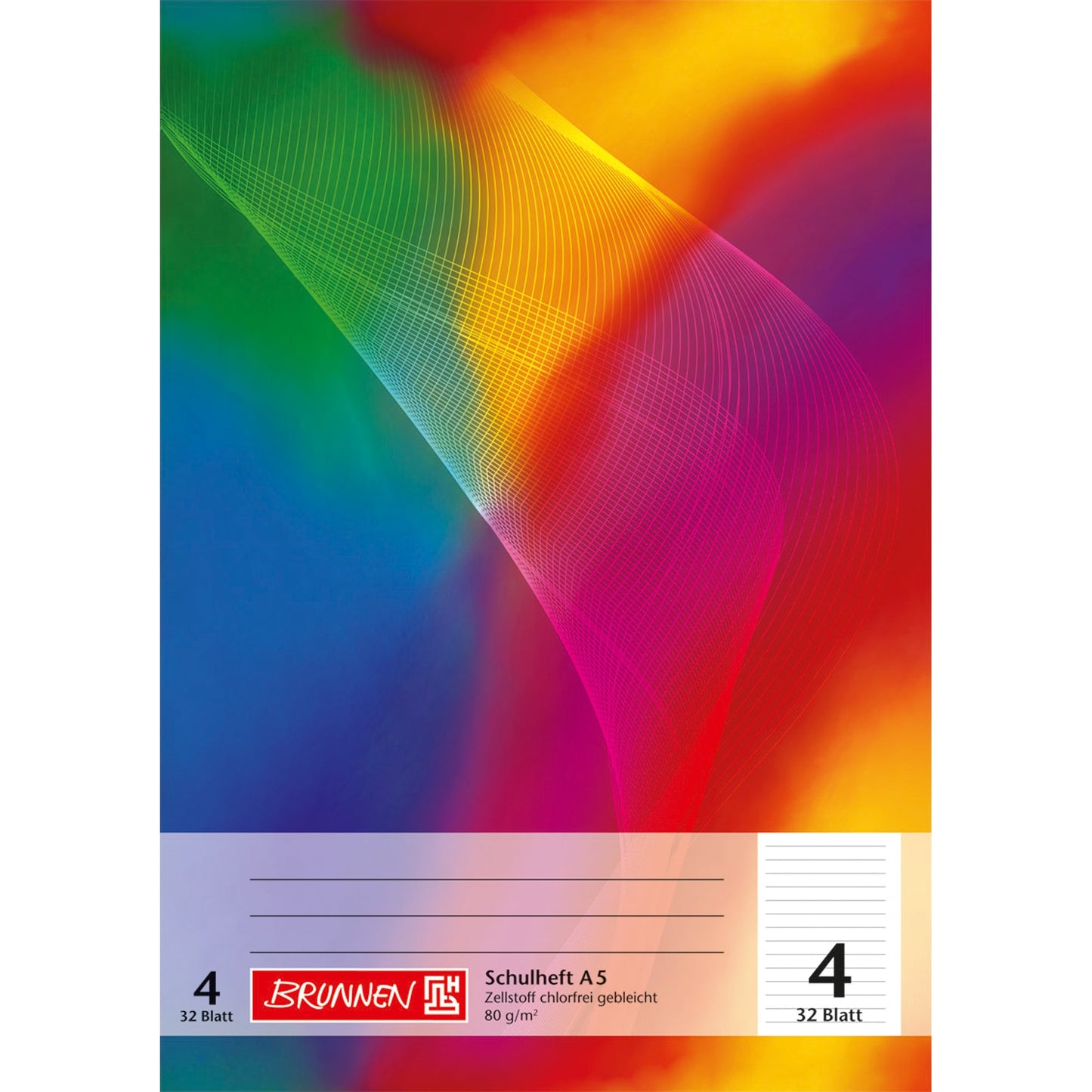 BRUNNEN Schulheft DIN A5 liniert 4 32 Bl.