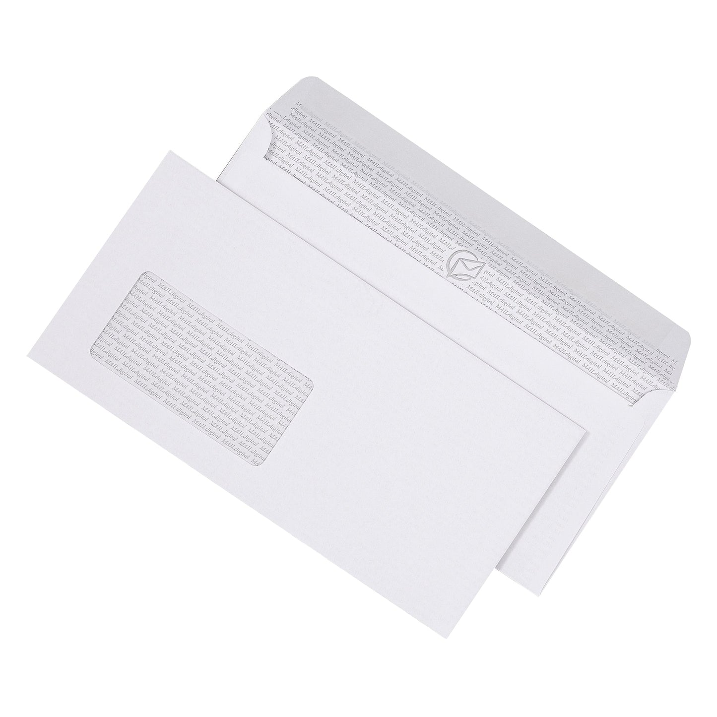 MAILmedia Briefumschlag DIN lang 220 x 110 mm (B x H) mit Haftklebung mit Fenster 90g/m² weiß 1.000 St./Pack.