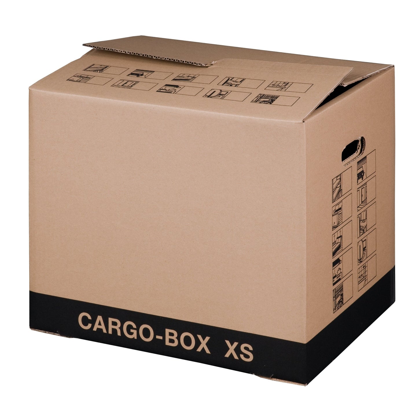 smartboxpro Umzugskarton Cargo Box 45,5 x 38 x 34,5 cm (B x H x T) 25kg Wellkarton braun