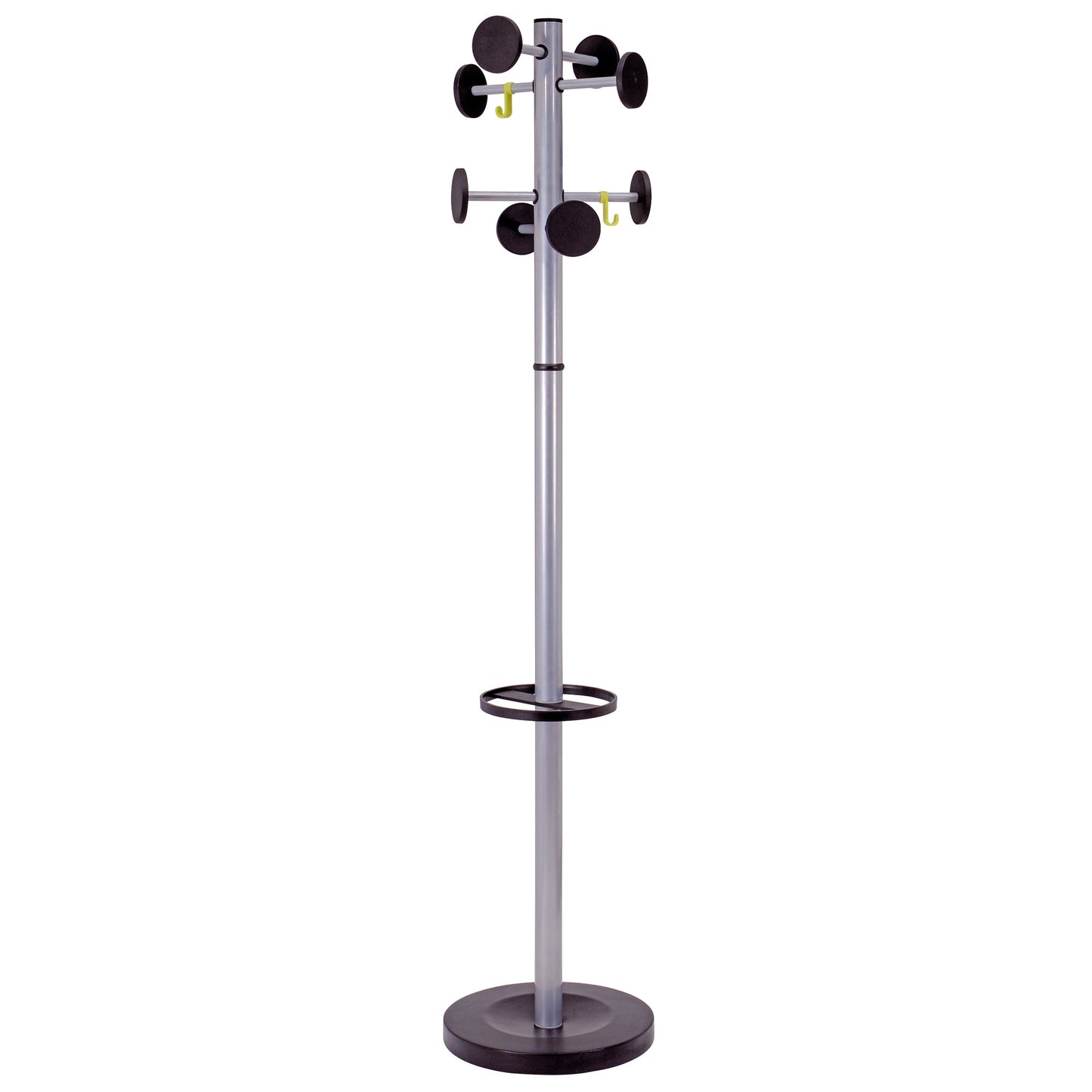 ALBA Garderobenständer Stan3 35,5 x 176 cm (Ø x H) silber/schwarz