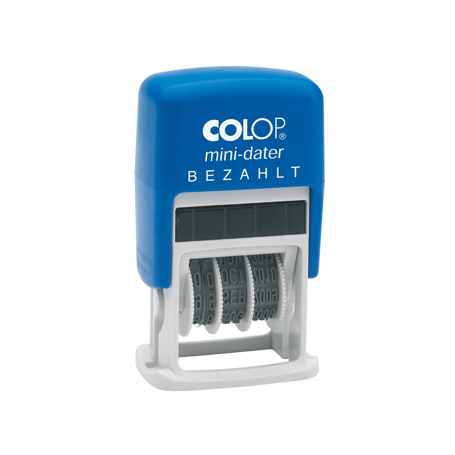 COLOP® Datumstempel mini-dater 160/L 25 x 12 mm (B x H) BEZAHLT 2 Druckzeilen blau/rot