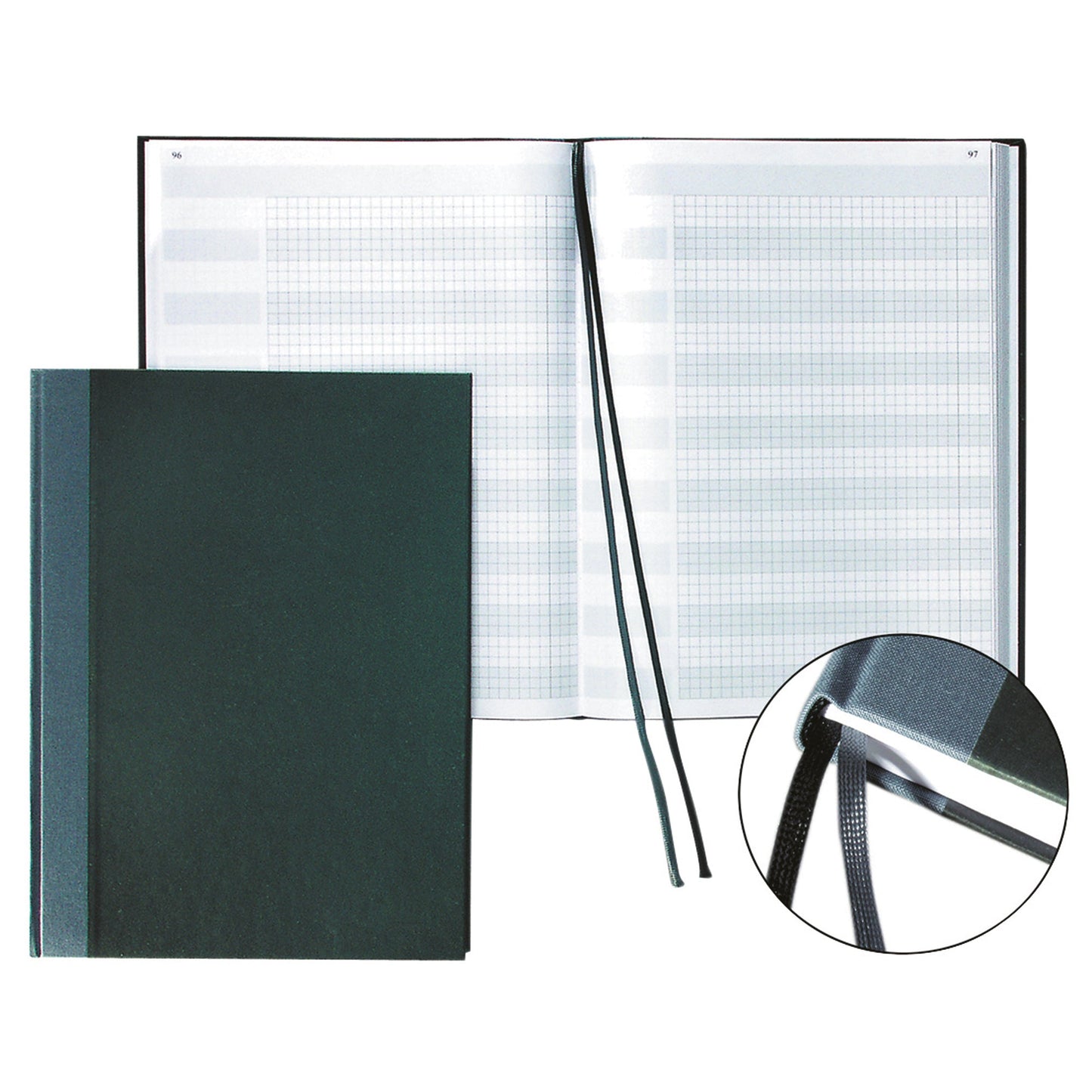 König & Ebhardt Geschäftsbuch DIN A4 kariert schwarz 96 Bl.