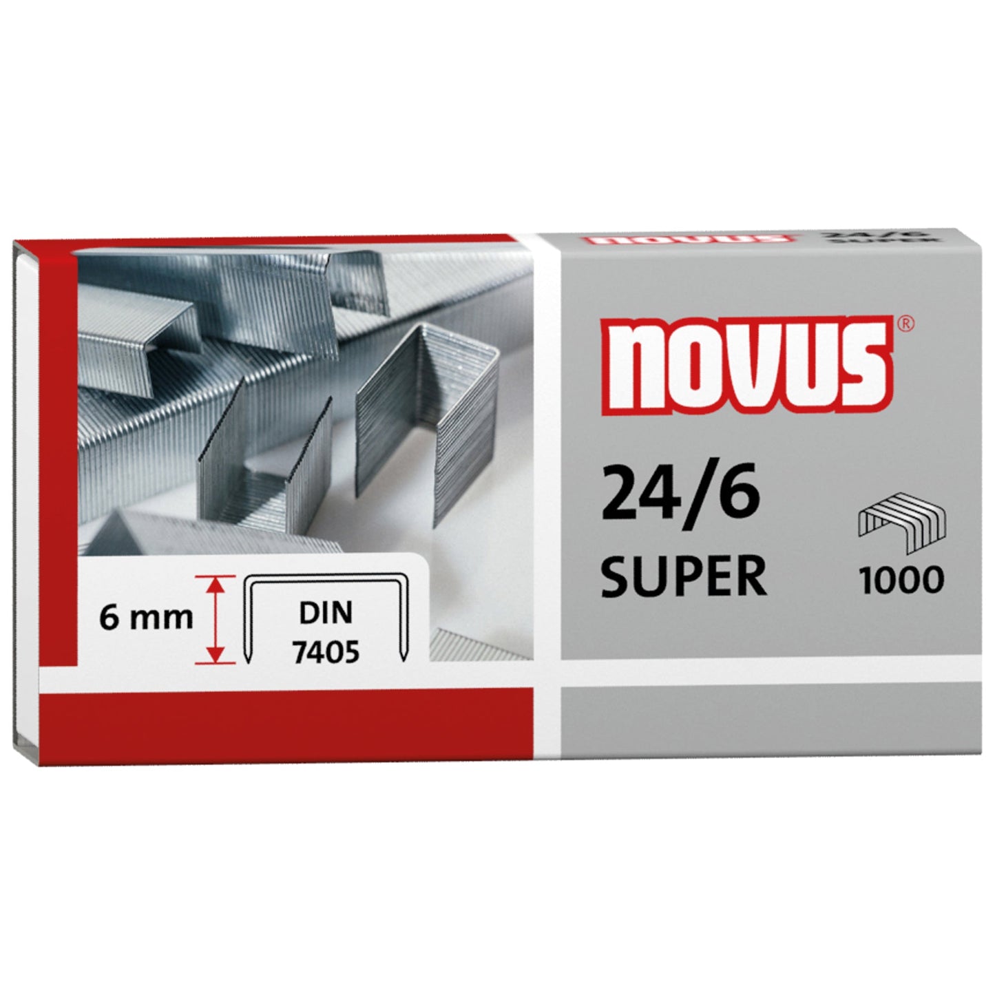 NOVUS Heftklammer 24/6 SUPER Heftgeräte, Heftzangen 1.000 St./Pack.
