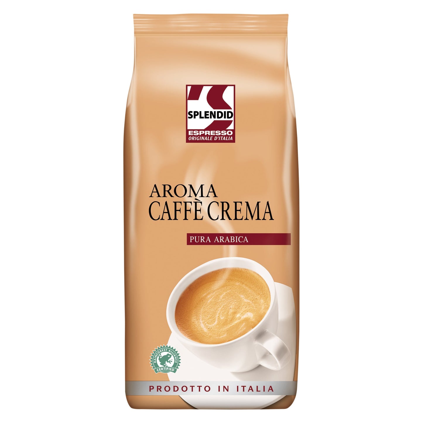 SPLENDID Kaffee 100 % Arabica, Aroma Caffè Crema ganze Bohne 1.000 g/Pack.