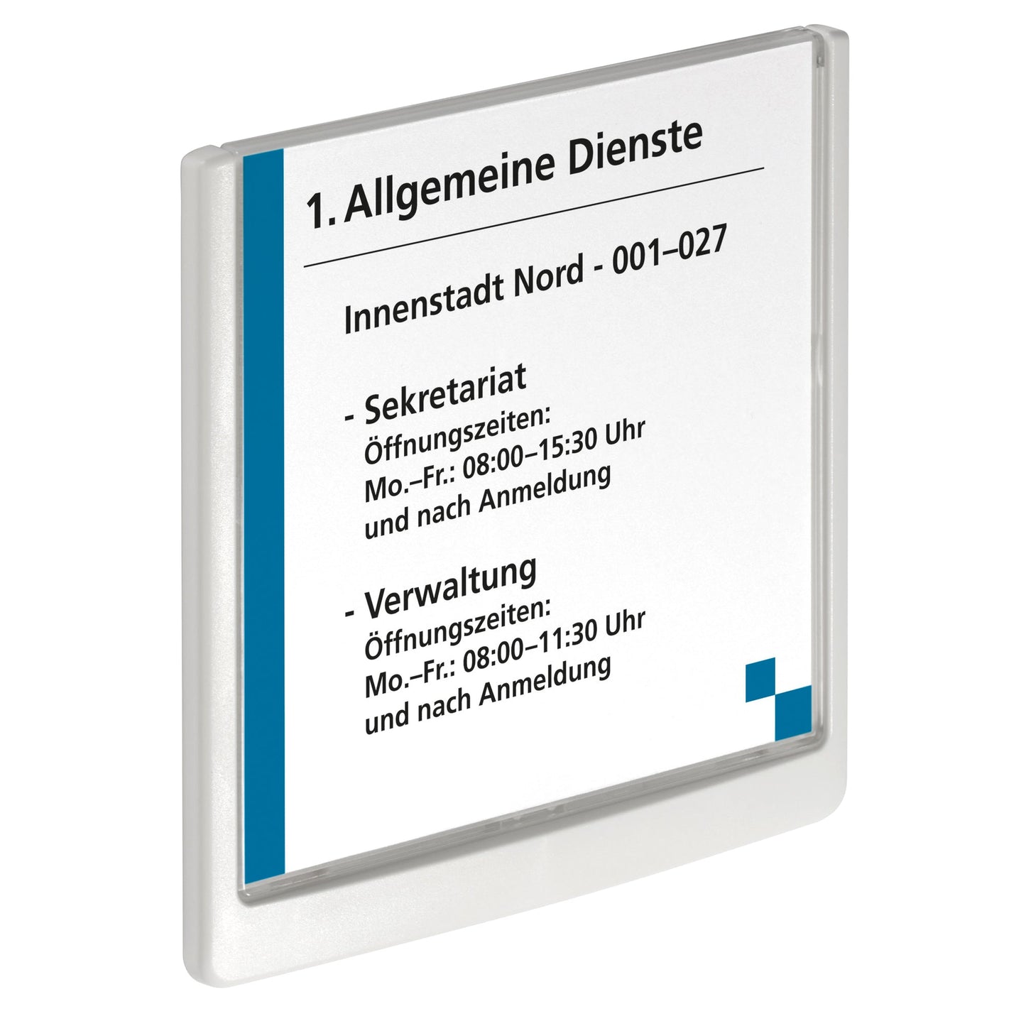 DURABLE Türschild CLICK SIGN 172 x 172 mm (B x H) Acrylglas transparent