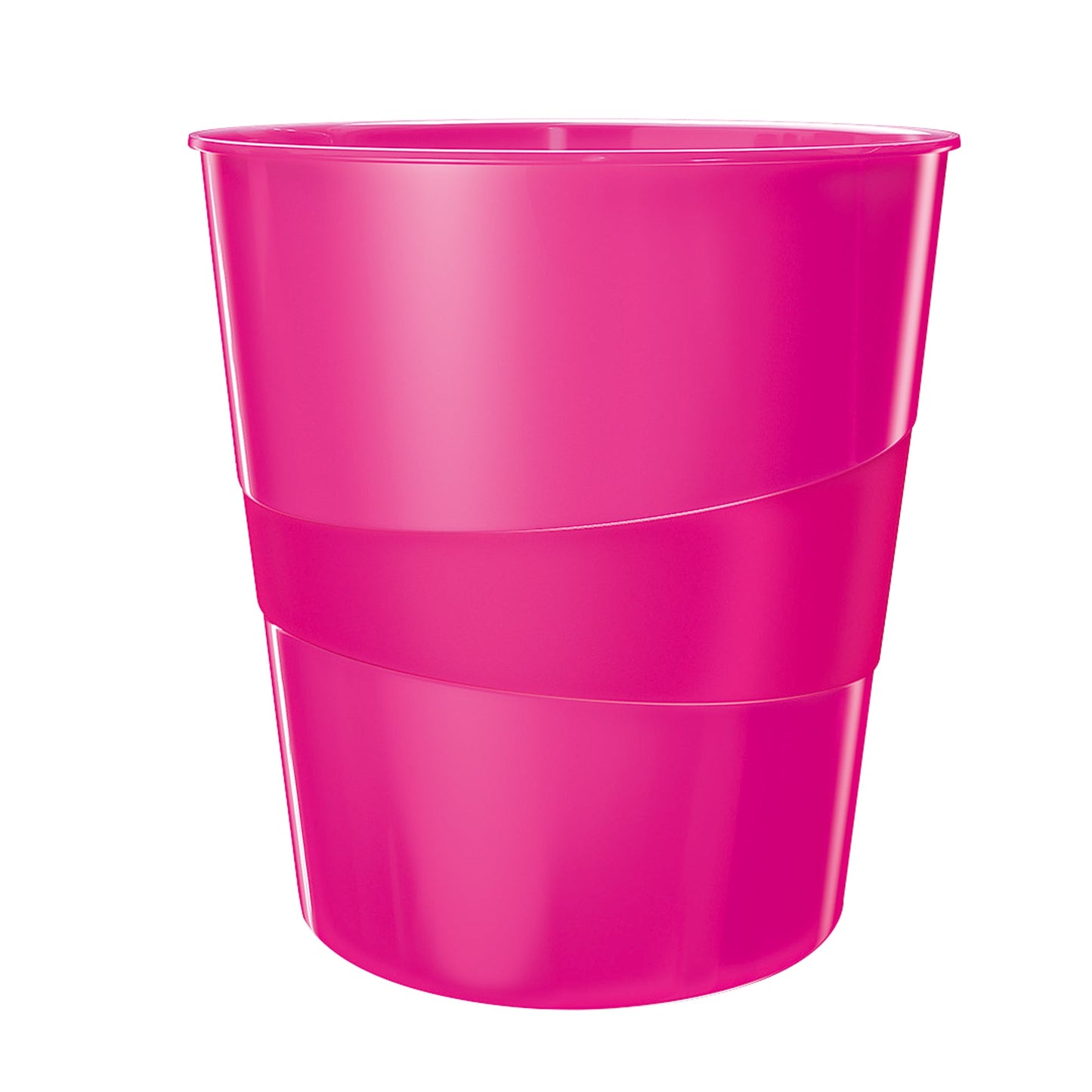 Leitz Papierkorb WOW 29 x 32,4 cm (Ø x H) Polystyrol Farbe: pink 1 Sortierfach