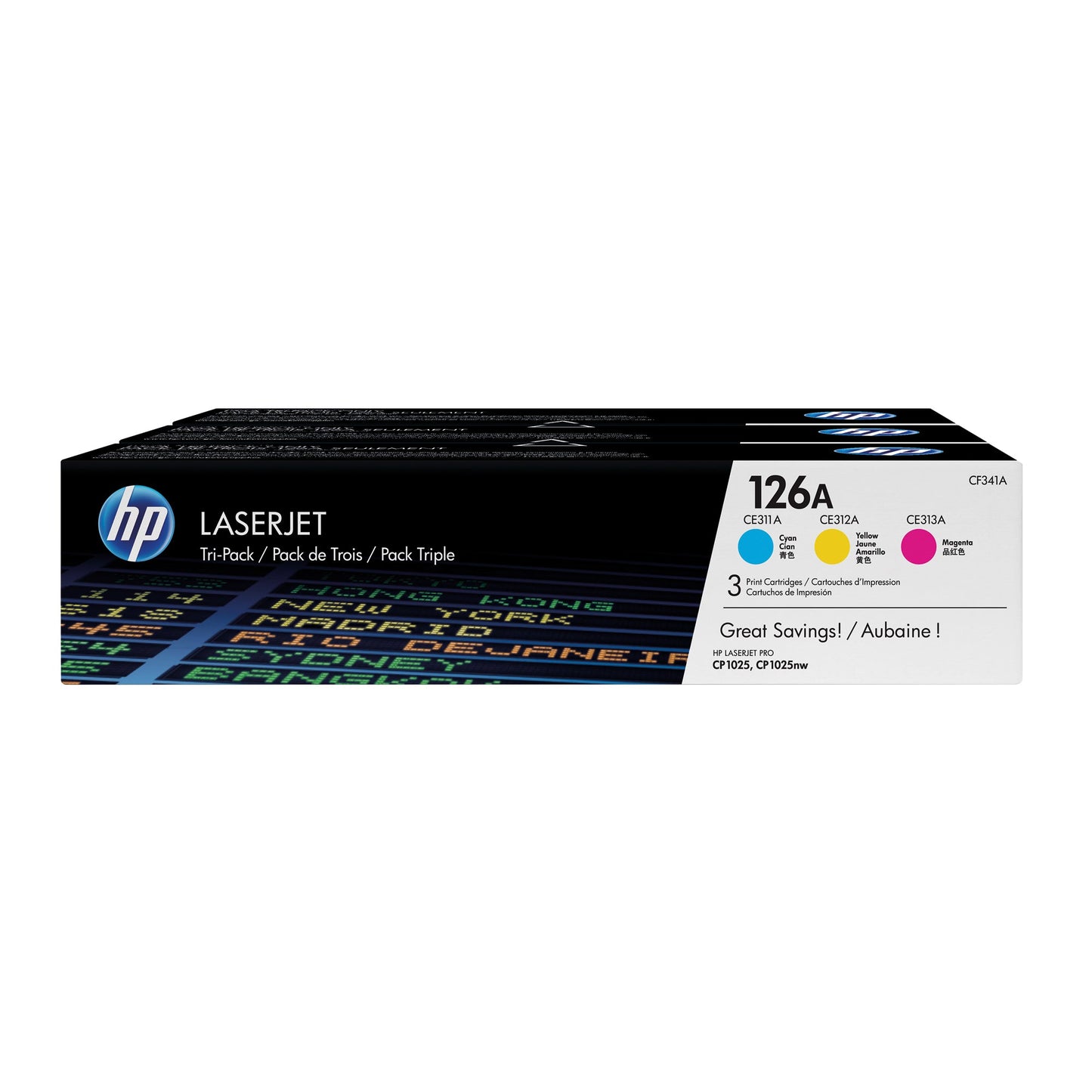 HP Toner Originalzubehör 126A ca. 3 x 1.000 Seiten cyan, magenta, gelb 3 St./Pack.