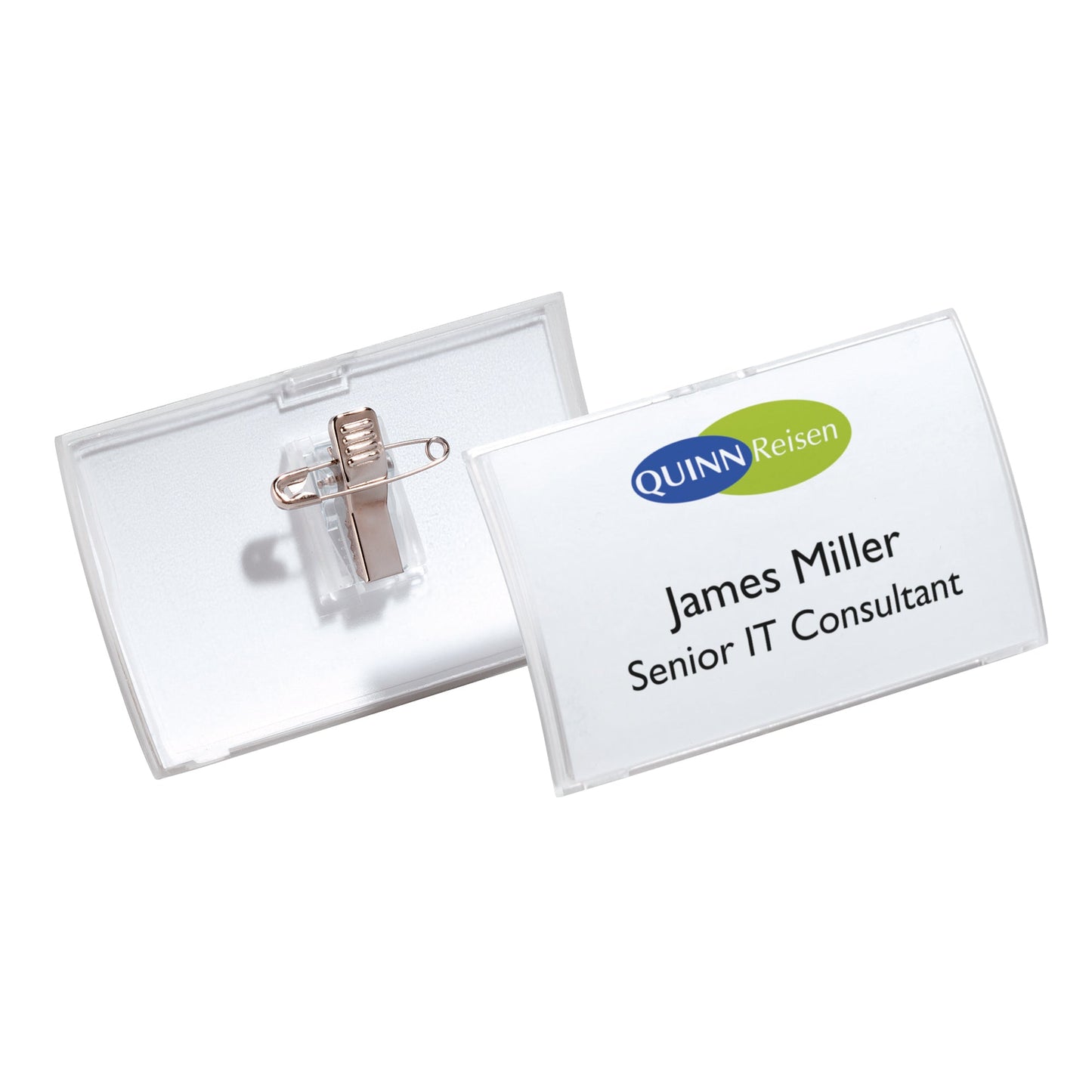 DURABLE Namensschild CLICK FOLD 90 x 54 mm (B x H) Kombiklemme transparent 25 St./Pack.