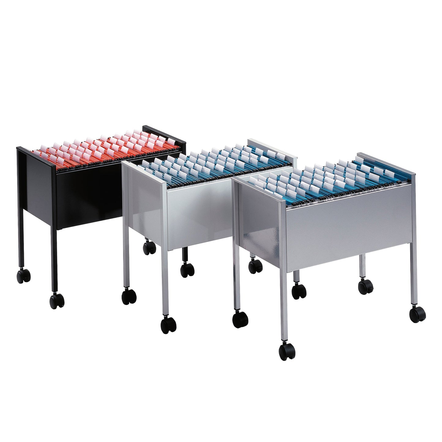 DURABLE Hängemappenwagen ECONOMY 80 65,5 x 59,2 x 36,8 cm (B x H x T) Stahl, Polyethylen epoxidharzbeschichtet, Polypropylen, PVC-U schwarz