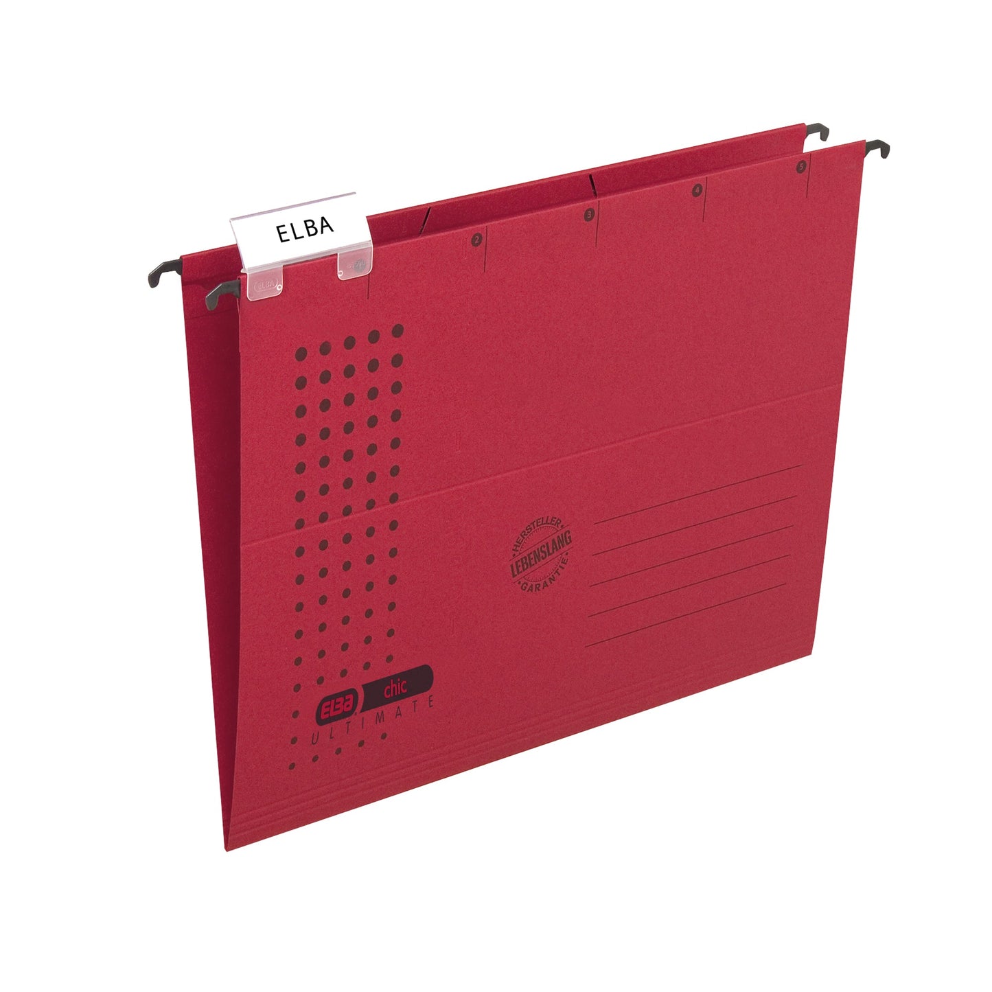 ELBA Hängemappe chic® ULTIMATE® DIN A4 240g/m² Karton rot 5 St./Pack.
