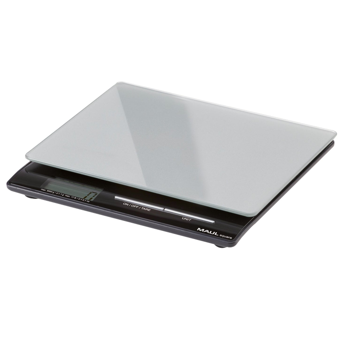 MAUL Briefwaage MAULsquare 2 g - 5kg ohne Netzanschluss silber/schwarz