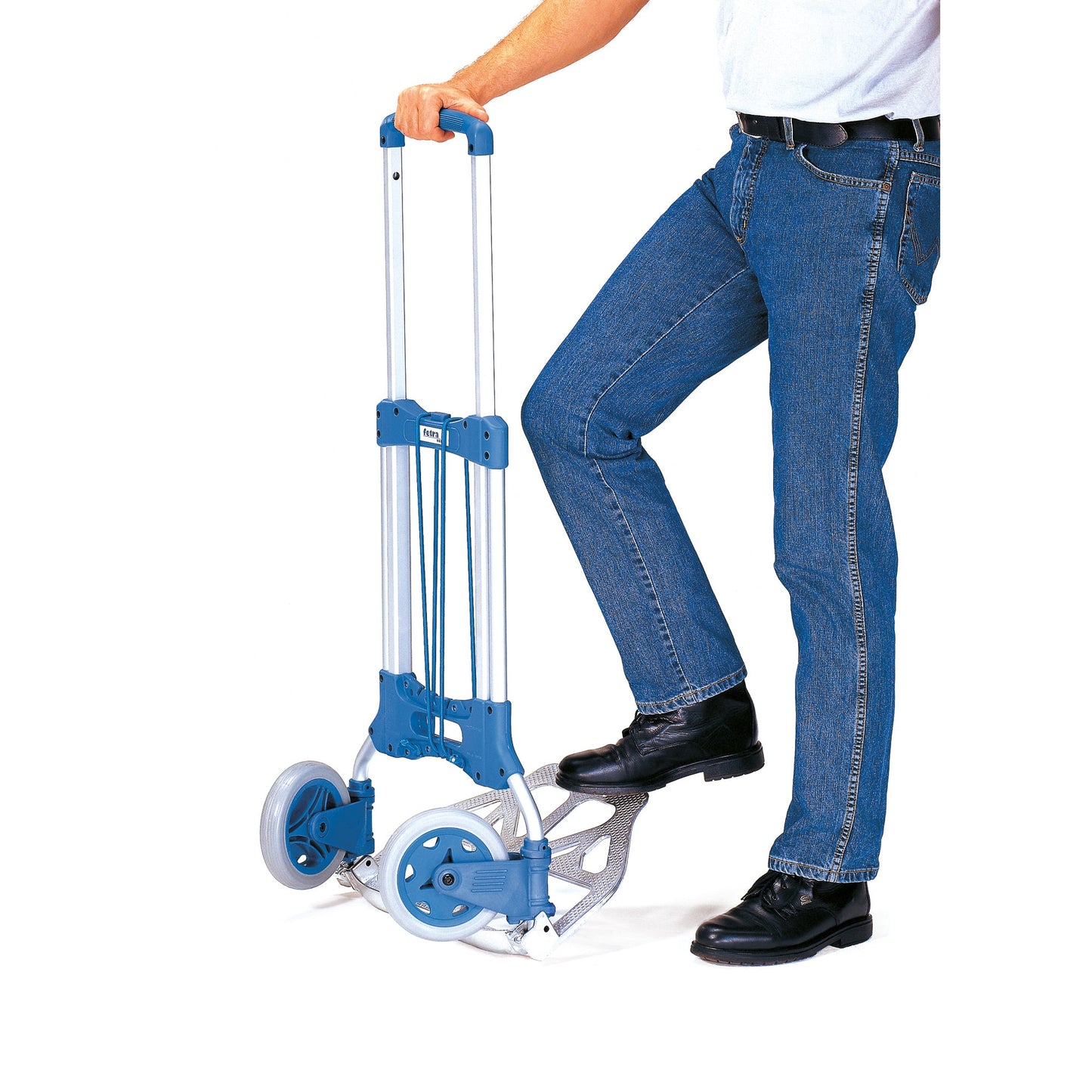 Fetra Sackkarre 39 x 103 x 45 cm (B x H x L) 50kg Aluminium/Kunststoff blau/alu