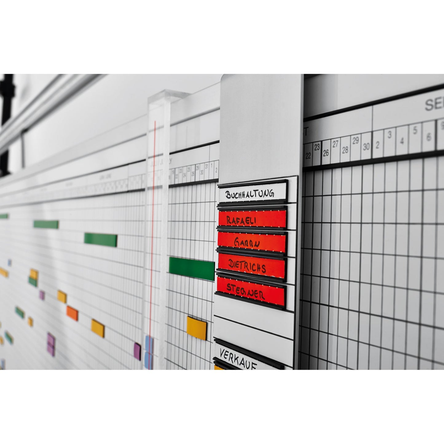 magnetoplan® Teamplaner undatiert 150 x 60 cm (B x H) Aluminium schwarz